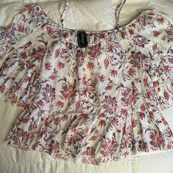 Off-shoulder floral top - Picture 2 of 2